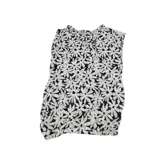 Liz Claiborne White Black Floral V-Neck Swim Coverup Size M - Picture 4 of 8